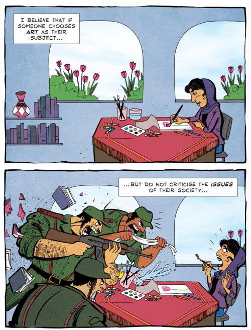 wolverineandpearls:mikhalsarah:wolverineandpearls:zenpencils:Atena Farghadani is a 28-year-old Irani