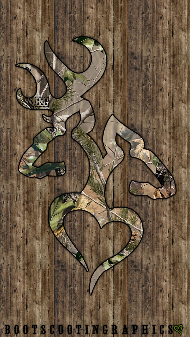 bootscootingraphics:  Realtree Browning Heart - iPhone 5/5S Wallpaper 