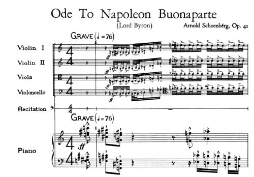 How I came to Compose the Ode to Napoleon [Opus 41], 1942The League of Composers had asked me (1942)