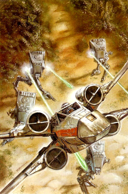 cybot-galactica:  Dave Dorman - X-wing Rogue Squadron - The Rebel Opposition 