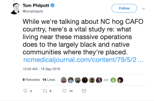 mediamattersforamerica:North Carolina’s industrial hog farms are clustered in a region with the stat