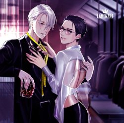 lamenart: Commissioned by @nolife-found | Designer Yuuri and his royal client Viktor.  The art is for a Viktuuri fan fiction that she is working on. I am so excited for that. Can’t wait to read it. Thank you dear for the beautiful prompt.  Happy Birthday