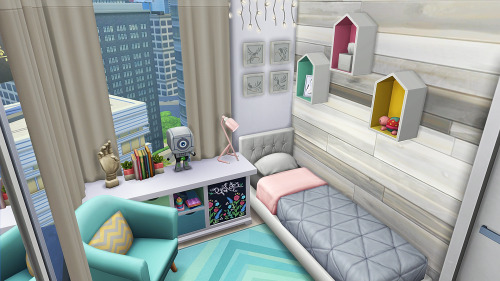  CUTE TEEN APARTMENT 2 bedrooms - 2-3 sims1 bathroom§48,654 (will be less when placed due to the out