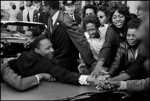 untrustyou:  Leonard Freed USA. Baltimore, 1964. Dr. Martin Luther King, Jr. being greeted on his return to the US after receiving the Nobel Peace Prize.