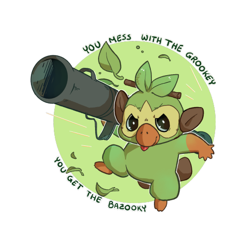 Redraw of my Grookey Sticker.. the old version was done in March 2019… ageing hits differentl