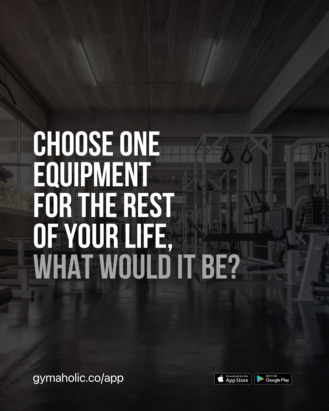 Choose One Equipment For The Rest Of Your Life,