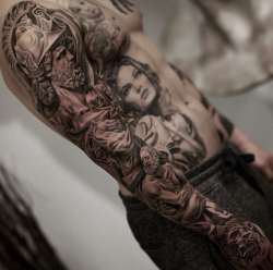 th-ink-inspiration:  sleeve tattoo shared