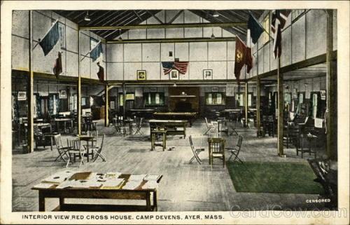 Camp Devens (Massachusetts, 1917).  This military camp was used as a reception centre and for traini