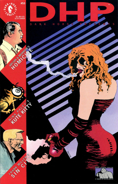 spaceshiprocket:   Dark Horse Presents - Sin City covers by Frank Miller