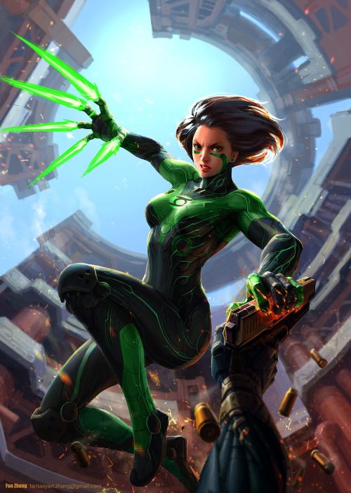 cyberclays: Green Angel Alita - by Fan ZhangArtwork for Comicon Challenge 2015More selected entries 