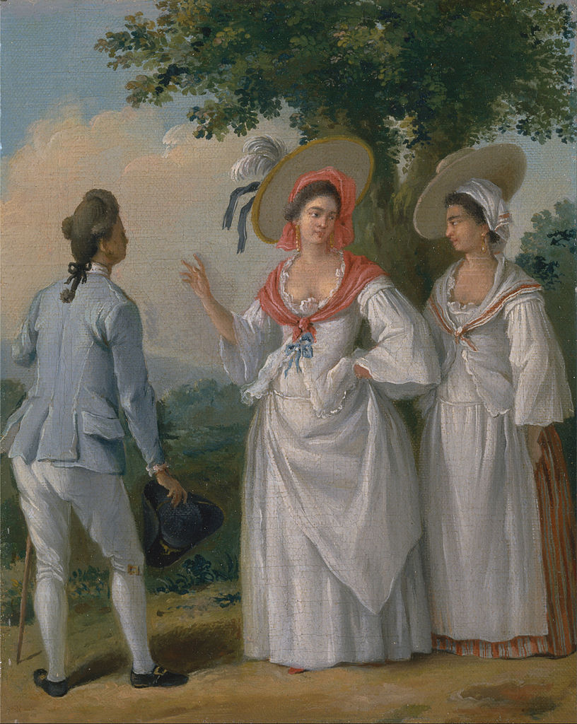 Free West Indian Creoles in Elegant Dress, by Agostino Brunias, c. 1780s