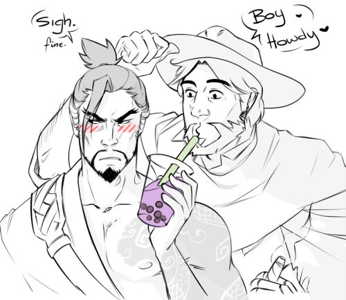 junelets:  Shimada boys sharing their bubble teas~Needed a break from assignments :|