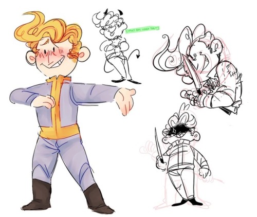 s-quallos:vault boy as a squishy weird companion you find in some vault. he isn’t a human and he isn