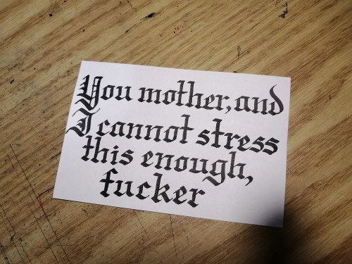 theshitpostcalligrapher: req’d by @fictionalized​more for the i cannot stress this enough pile