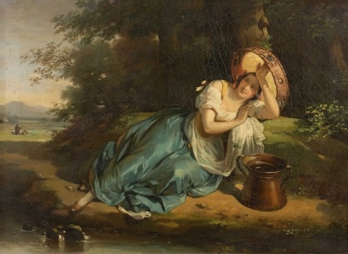 Hortense Haudebourt Lescot (1784–1845)Musicienne allongée