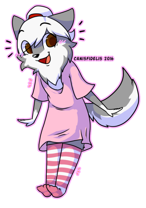 canis-stuffs:“Over-sized shirts are the best! You don’t have to wear pants, which is awesome! It’s really comfy! It also makes me seem smaller than I actually am. Obviously this one is my most favourite outfit to wear and of course Vrocky loves