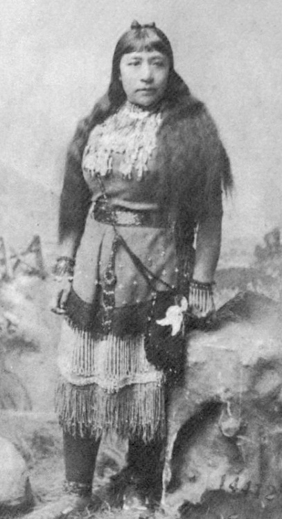 blondebrainpower:Paiute writer and educator Sarah Winnemucca, c. 1880.Born circa 1844 in present-day Nevada, Sarah Winnemucca — the daughter and granddaughter of Northern Paiute chiefs — learned English and Spanish as a child, in addition to three