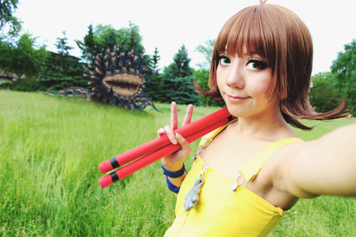 fuckyeahfinalfantasycosplay: Selphie taking a selfie!&ldquo;BOOYAKA!! Going to defeat this thing