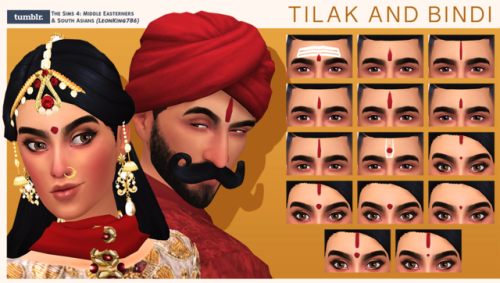 Tilak and Bindi (Created by LeonKing786)The Tilak for a man is a straight line and a dot for a woman