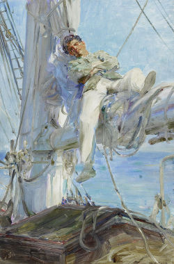 For-The-Duke-Of-Paris:  Artqueer:  Henry Scott Tuke | Sleeping Sailor   Follow This