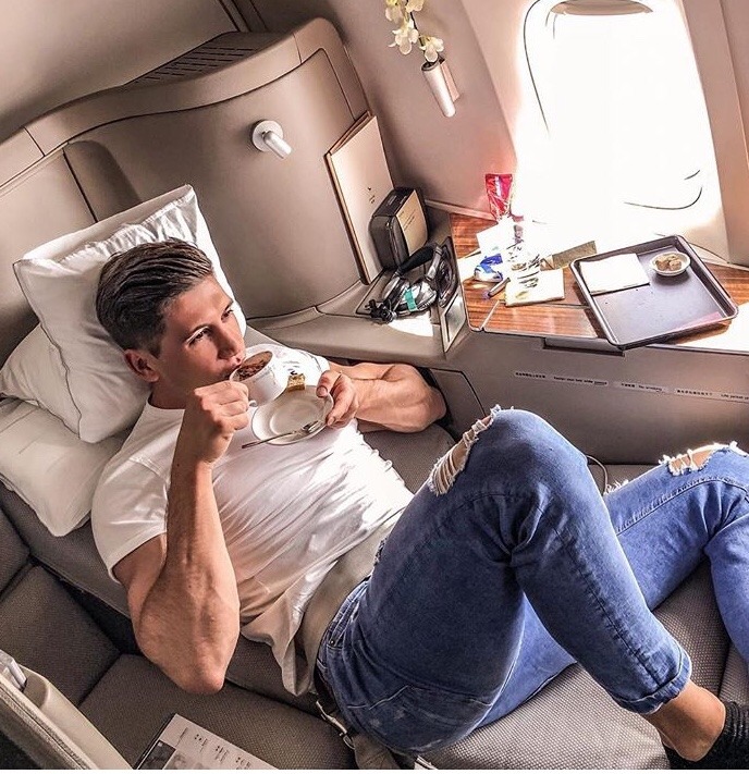 billionairesociety:  Good boy. When you are the private “fitness coach” to a middle eastern oil tycoon and spend the majority of your days in Dubai, you are often sent for when his business trips last longer than a few days. Of course, you have to