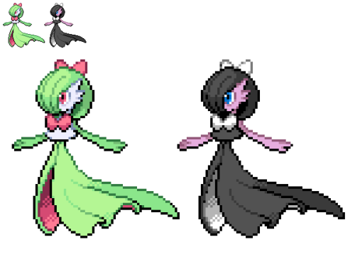 poquemonsplices:Gardevoir and Gothitelle.