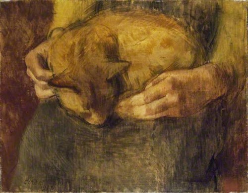 Sleeping Cat   -   Sir William Coldstream, 1938 British, 1908-1987oil on canvas; 35 x 45 c