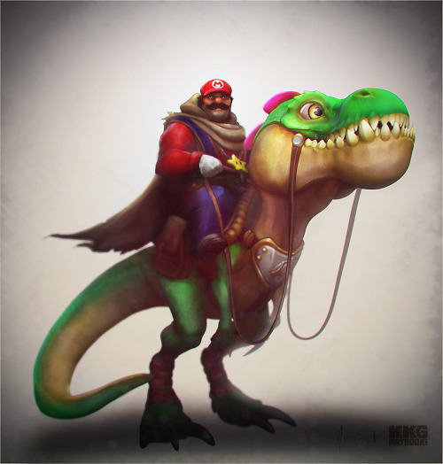 crivil:(vía Mario and his trusty Yoshi by Josh_Singh - Josh Singh - CGHUB)