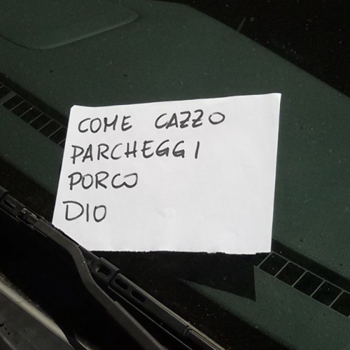 anti-biotico:  leukolenoshera:  Positività.  probabile biglietto sulla mia macchina