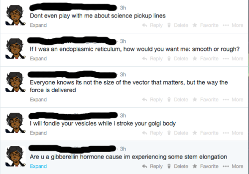 das-uberchicken: thethespacecoyote: i had some fun with science pick up lines, and its even better w