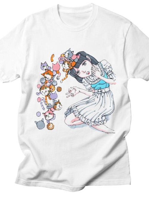 Shintaro Kago KITTY CONFETTI is licensed and available printed on t-shirts, sweatshirts, tank tops, 