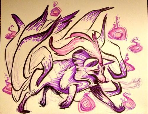odds n ends from twitter ˏ₍•ɞ•₎ˎ 1. Crayola-marker’d Ninetails using Will-O-Wisp2. Paige Money