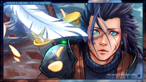 A preview of our artist AmeNocturna’s vibrant piece for Honor & Dreams: A Zack Fair Fanzine!Preo