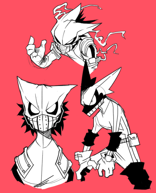 ianoquinnzel: Also some more sketches of Deku with his mask