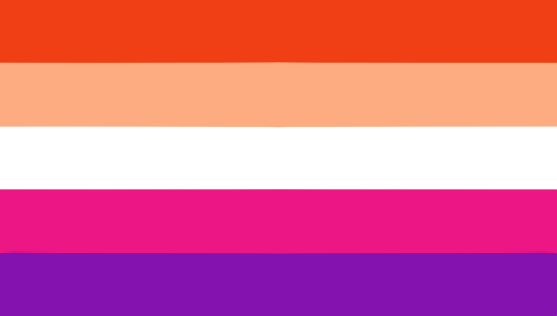 Trans Lesbian Flag! (using the Orange and Pink Pride Flag!)