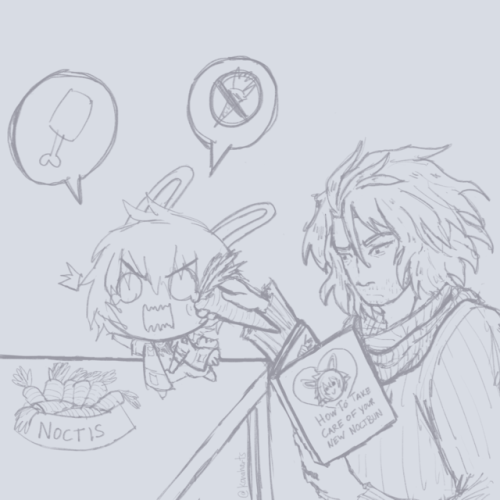 @weirdfans (weeirdfans on twitter~ :3) wanted something with Chibi Noct, Ardyn, and Carrots, and thi