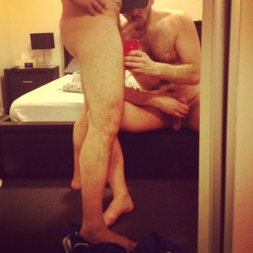 hirsutehypersex:  #instagay #teaminches #teambigcock sucking my mans huge hot cock