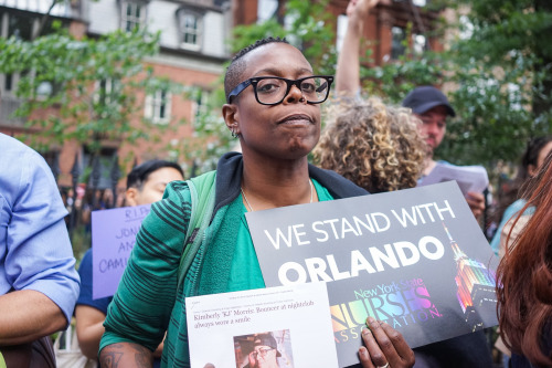 activistnyc:Vigil for ‪#‎OrlandoShooting‬ victims at the historic Stonewall Inn. #OrlandoStrong #lov