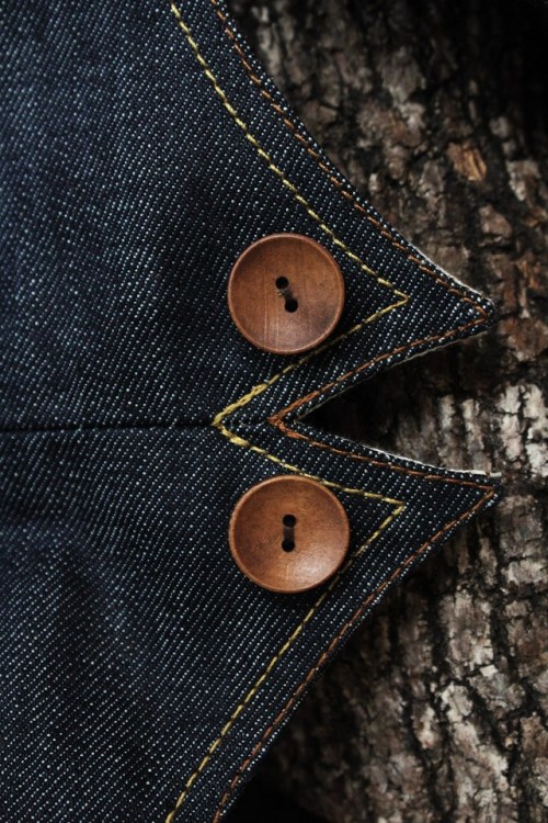 concretemadrid:THECONCRETE Denim dungaree made in 13.5 oz. Italian indigo selvage raw denim