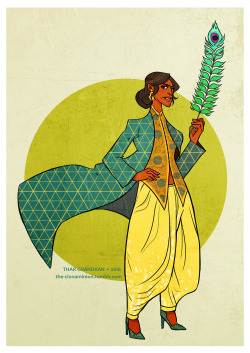 the-cinnaminion:  After my Dorian piece, I felt like I had to take another swing at drawing other characters in desi outfits, so here’s Josephine all decked out in dhoti pants! :D 