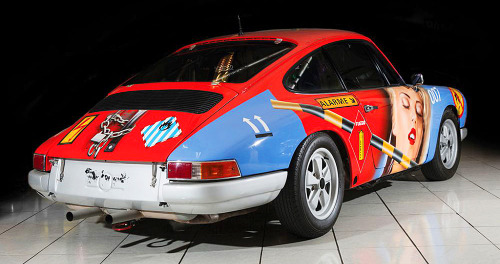 Porsche 911 2.0 Coupé &ldquo;007&rdquo; Art Car, 2009, by Peter Klasen. A race modifi