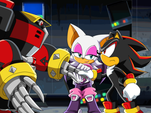 y-firestar:  Some fake screenshots  This time I took as a basis the Sonic Heroes. I took scenes from the first cutscenes (although it is already visible X) ) In addition, for Rouge, I used her  heroes outfit, because I think it would be great to see