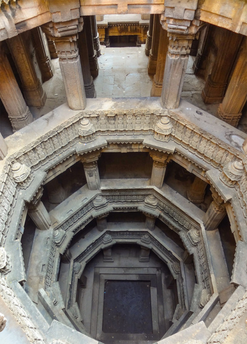 Stepwells are wells or ponds in which the water is reached by descending a set of steps. They may be