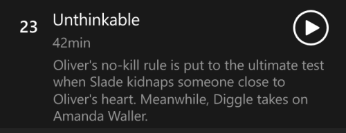 Saw this on the Netflix description of 2x23. &ldquo;&hellip; when Slade kidnaps someone clos