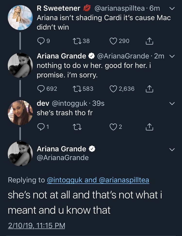igotthemusic:  waitingforphenomena: ~Don’t get it twisted, Ariana’s recent tweet