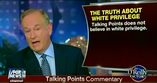 mediamattersforamerica:Bill O’Reilly “does not believe in white privilege,” saying it’s a “big lie that is keeping some African-Americans from reaching their full potential.”Now back to reality:One in 3 black men can expect to go to prison