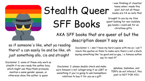 coolcurrybooks: once-a-polecat: coolcurrybooks: All of these books are queer, but they all have b