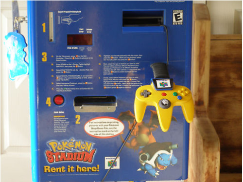 retrogamingblog: Pokemon Snap Printing Station from Blockbuster i saw them but i never actually used one lol