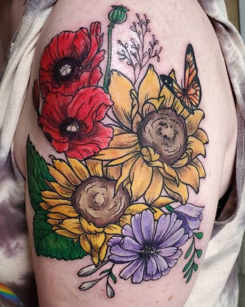 <p>Floral shoulder piece done last week.   Thanks Lasondra, it was awesome working with you! <br/>
.<br/>
#ladytattooer #thephoenix #copperphoenix #shelbyvilleindiana #indianapolistattoo #indylocal #do317 #indytattoo #circlecity #waverlycolorco #industryinks #yournewfavoriteink #artistictattoosupply #fkirons #indianaartist #wearesorrymom #floral #floraltattoo #sunflowers  (at Shelbyville, Indiana)<br/>
<a href="https://www.instagram.com/p/CWTeMXJrMNO/?utm_medium=tumblr">https://www.instagram.com/p/CWTeMXJrMNO/?utm_medium=tumblr</a></p>