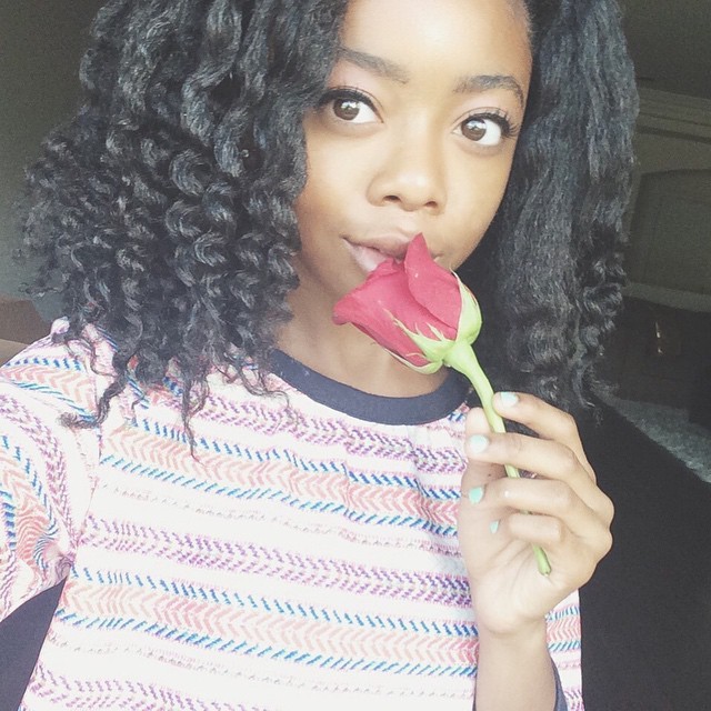 bambieluvsu:  sad-black:  carefreeblackho:  rnbjunkiex:  Skai Jackson ~ our slept